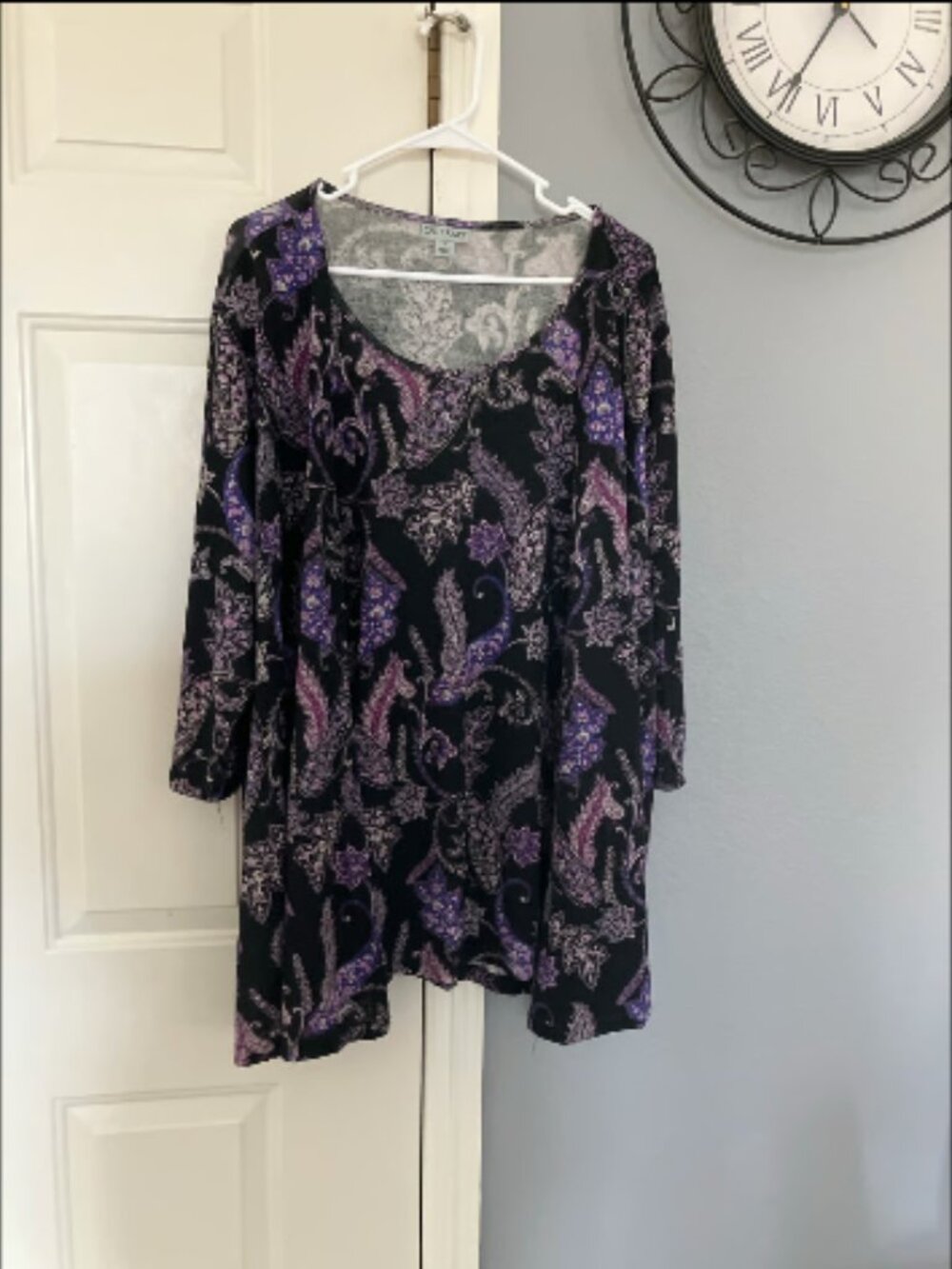 Catherines brand size 1X Purple Paisley Top